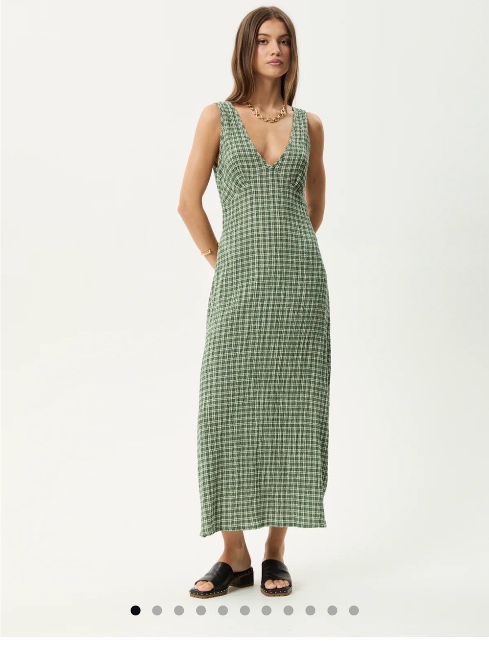Afends Tully Seersucker Maxi Dress